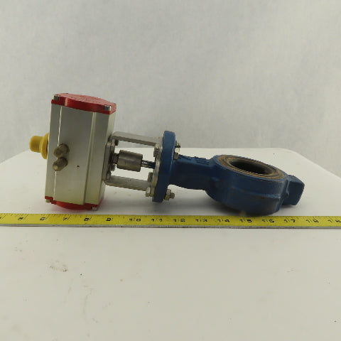 Stone 2" Wafer Butterfly Valve Pneumatic Actuator 120PSI Needs Seals
