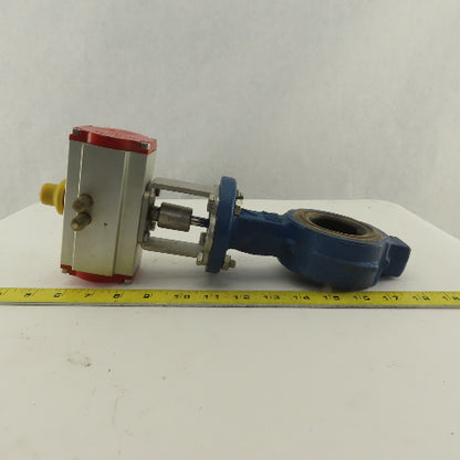 Stone 2" Wafer Butterfly Valve Pneumatic Actuator 120PSI Needs Seals