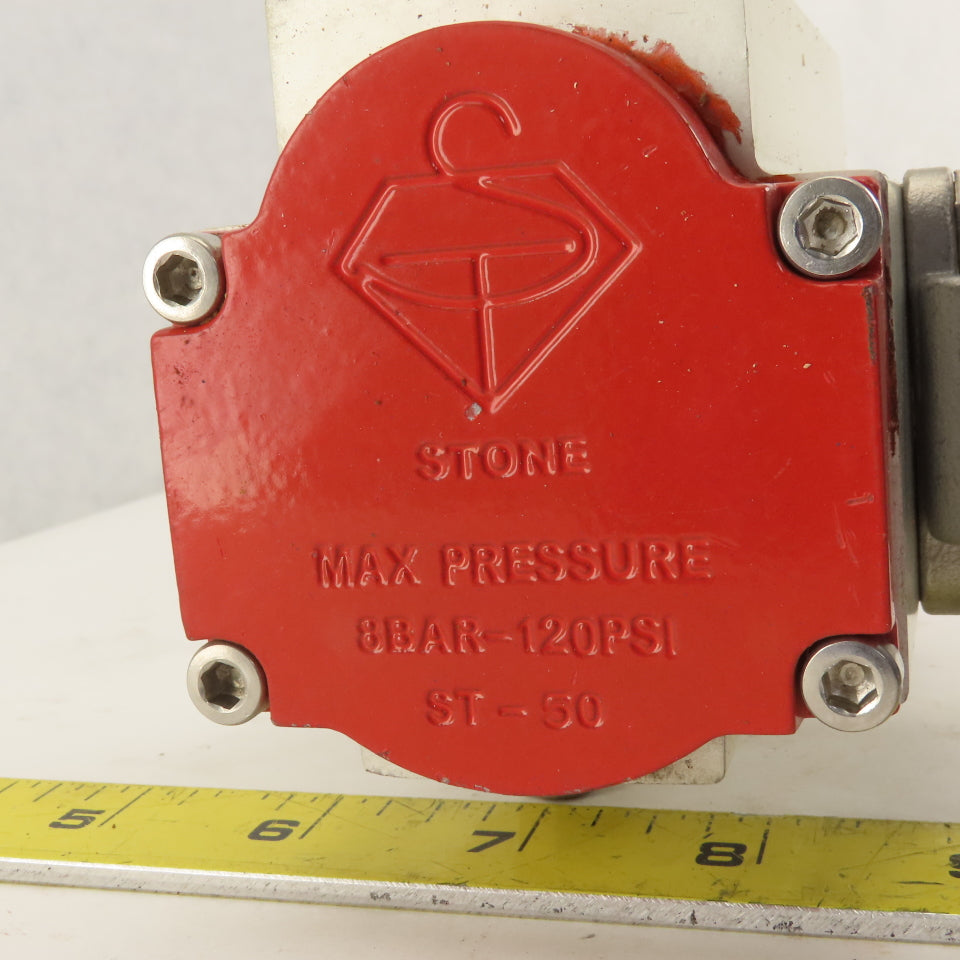 Stone 2" Wafer Butterfly Valve Pneumatic Actuator 120PSI Needs Seals