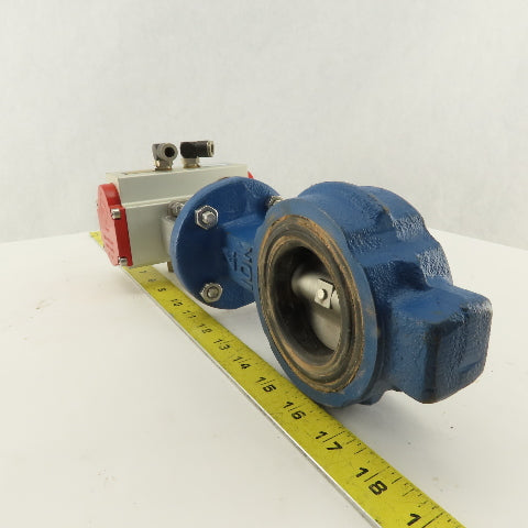 Stone 2" Wafer Butterfly Valve Pneumatic Actuator 120PSI Needs Seals