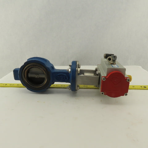Stone 2" Wafer Butterfly Valve Pneumatic Actuator 120PSI Needs Seals