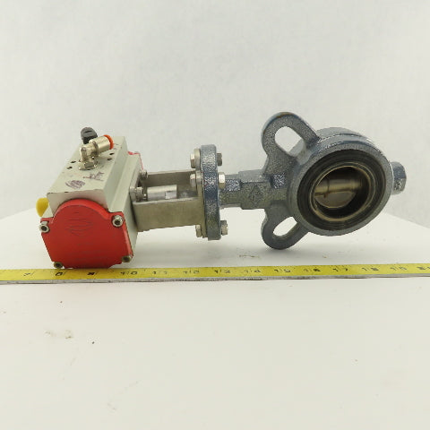 Stone 2" Wafer Butterfly Valve Pneumatic Actuator 120PSI