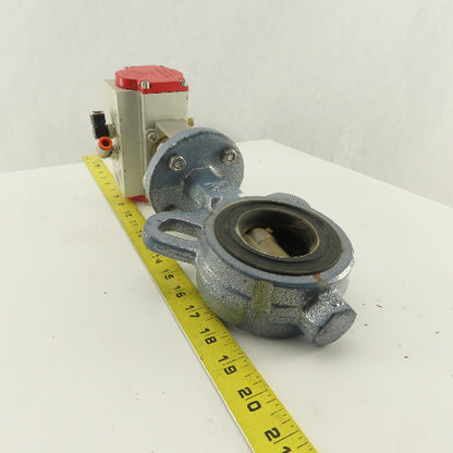 Stone 2" Wafer Butterfly Valve Pneumatic Actuator 120PSI
