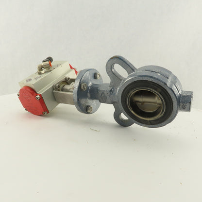 Stone 2" Wafer Butterfly Valve Pneumatic Actuator 120PSI