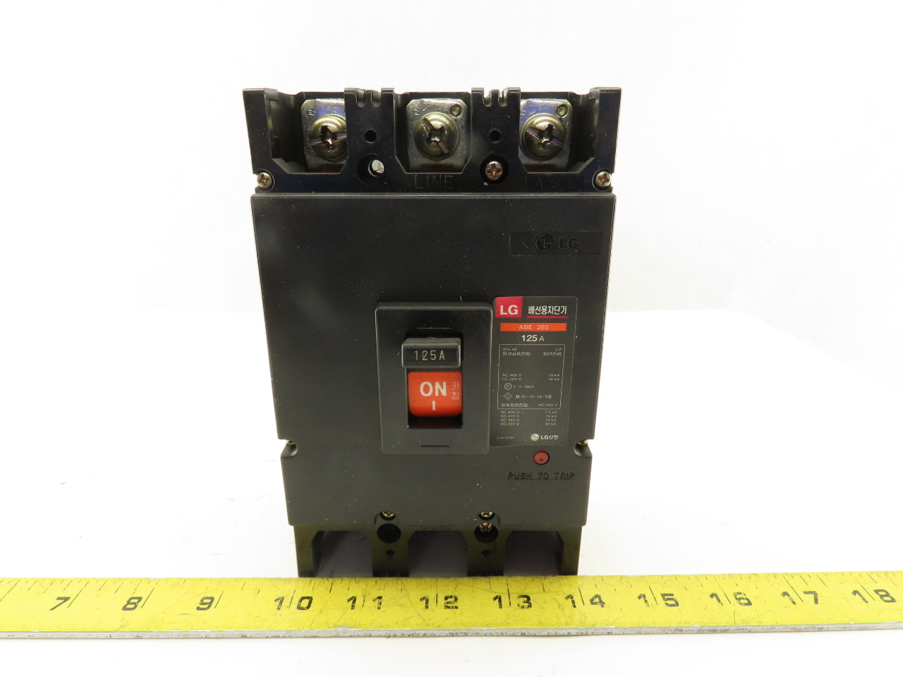 LG ABE 203 125A 3 Pole 600V Circuit Breaker
