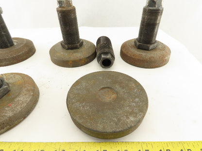 5" OD CNC Machine Leveling Foot Pads M40x2.0 Bolts Set Of 5