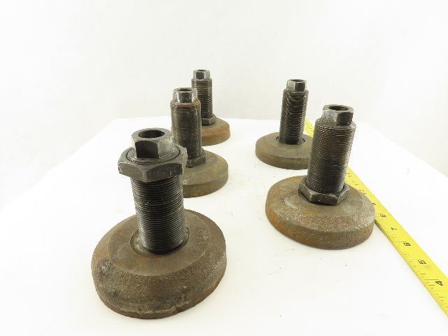 5" OD CNC Machine Leveling Foot Pads M40x2.0 Bolts Set Of 5