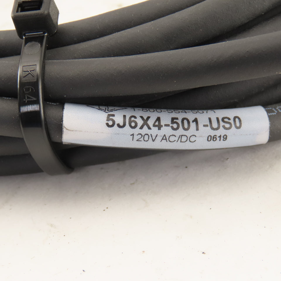 Canfield 5J6X4-501-US0 120V Solenoid Valve Molded Lighted Connector 5m Cable