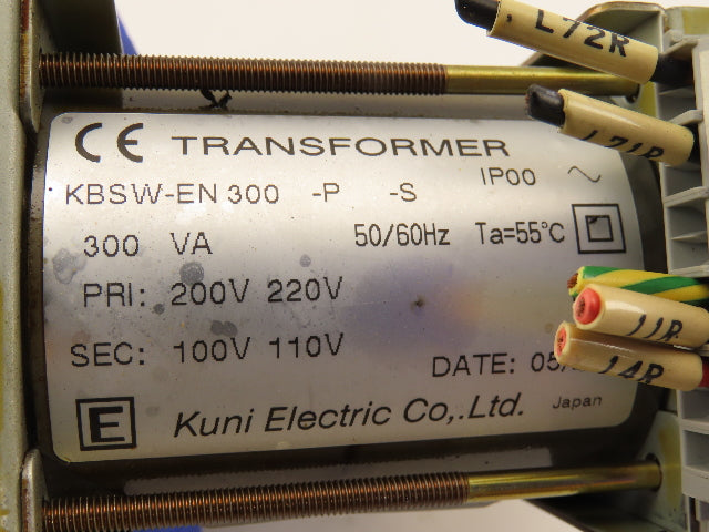 Kuni KBSW-EN300 200/220V Primary 100/110V Secondary 300VA Transformer