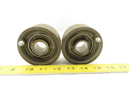 3-1/8" OD x 1-1/2" Wide Steel Roller 24mm Bore Lot Of 2