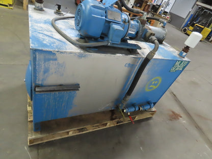 5Hp 300 Gallon Hydraulic Power Unit W/Parker PFVH25A12R1FV1 Pump 230/460V 3 Ph