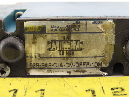 MAC 92B-EAF-CJA-DM-DFFP-1DM 5/3 Way Closed Center Pneumatic Valve 24VDC Coil