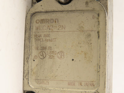 Omron WLCA2-2N 600V Rocker Cam Lever Limit Switch