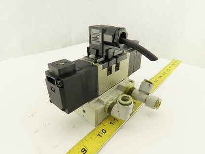 SMC VS7-6-FJG-D-3Z 5/3 Position Exhaust Center Valve Sub Base 24VDC