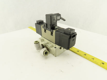 SMC VS7-6-FJG-D-3Z 5/3 Position Exhaust Center Valve Sub Base 24VDC