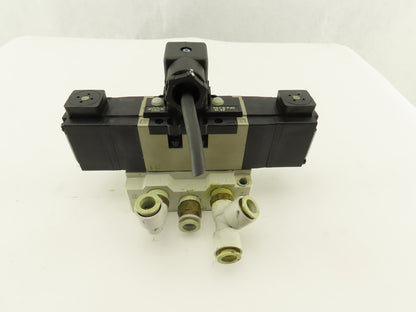 SMC VS7-6-FJG-D-3Z 5/3 Position Exhaust Center Valve Sub Base 24VDC