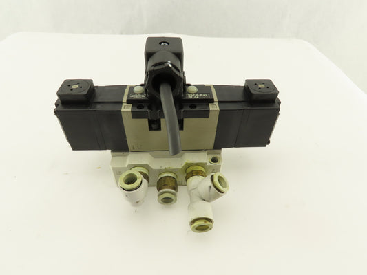 SMC VS7-6-FJG-D-3Z 5/3 Position Exhaust Center Valve Sub Base 24VDC