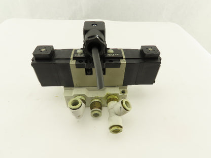SMC VS7-6-FJG-D-3Z 5/3 Position Exhaust Center Valve Sub Base 24VDC