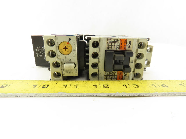 Fuji SC-0 TR-ON/3 600V 5Hp Magnetic Contactor 2.2-3.4 Trip Range 110V Coil