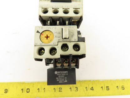 Fuji SC-0 TR-ON/3 600V 5Hp Magnetic Contactor 2.2-3.4 Trip Range 110V Coil