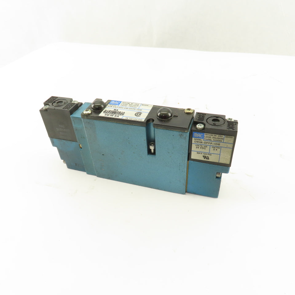MAC 92B-EAF-000-DM-DFFP-1DM 3 Position Closed Center Solenoid Air Valve 24VDC