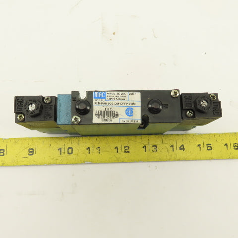 MAC 92B-FAF-000-DM-DFFP-2DM 3 Position Closed Center Solenoid Air Valve 24VDC