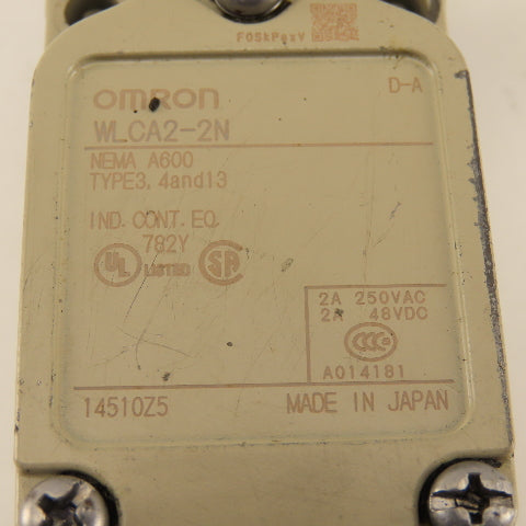Omron WLCA2-2N 600V Rocker Arm Cam Lever Limit Switch