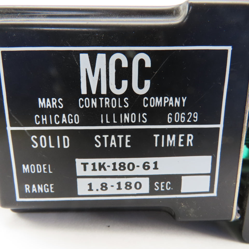 Mars Controls Company T1K-180-61 1.8-180 Second Timing Relay