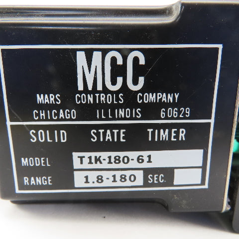 Mars Controls Company T1K-180-61 1.8-180 Second Timing Relay