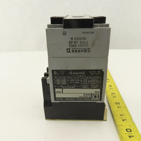 Square D Class 8501 Type XO 20 12 Pole 8 N/C Contactor Control Relay 120V