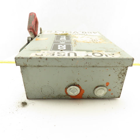 General Electric THN3361 600V 30A Non Fused Safety Disconnect Switch