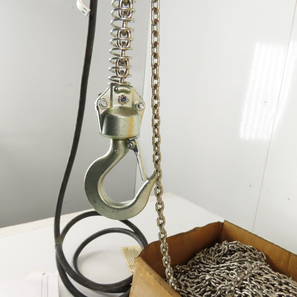 Harrington NER2W003H 1/4 Ton Electric Chain Hoist 250' Lift 21.2MPM 230V Remotes