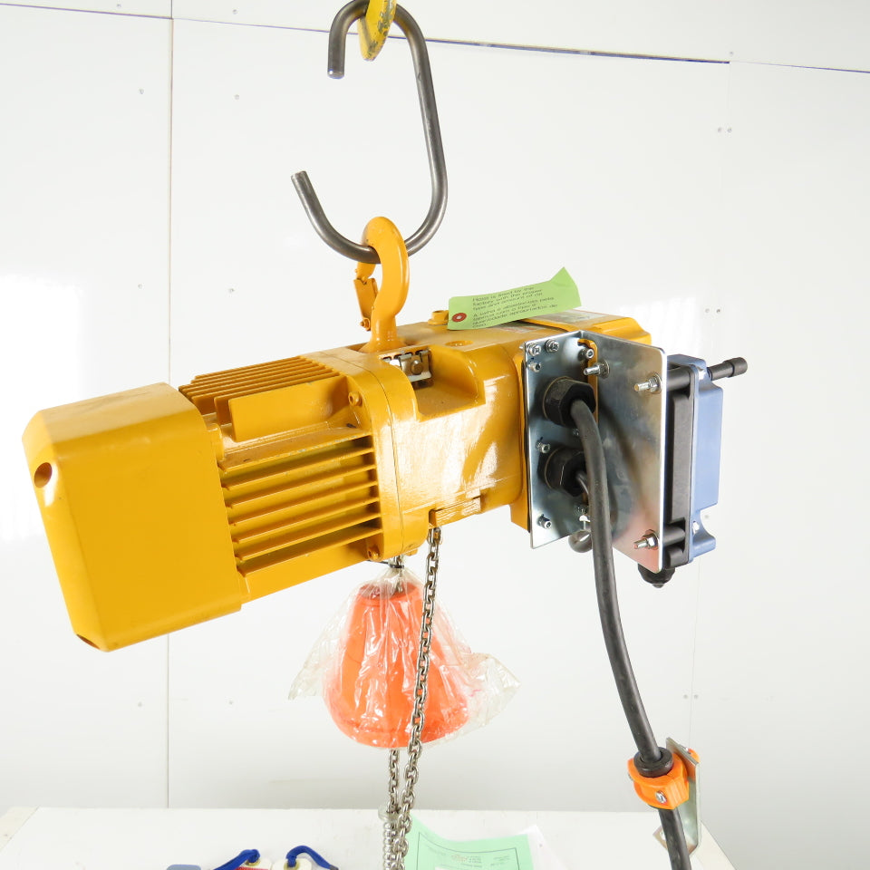 Harrington NER2W003H 1/4 Ton Electric Chain Hoist 250' Lift 21.2MPM 230V Remotes