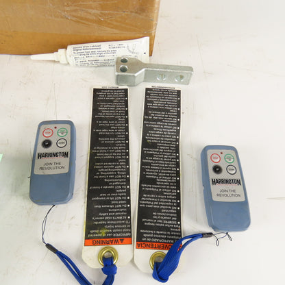 Harrington NER2W003H 1/4 Ton Electric Chain Hoist 250' Lift 21.2MPM 230V Remotes