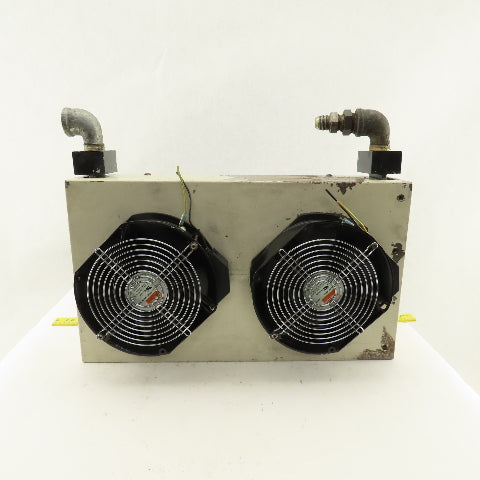 Okuma LFS15-1SP 240V Dual Fan Aftercooler Heat Exchanger 17" x 10" x 3-1/2"