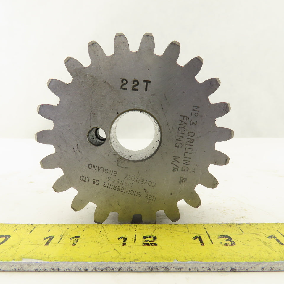 Hey Engineering 22 Tooth Gear Key Slot For No. 3 Drilling And Facing Machine