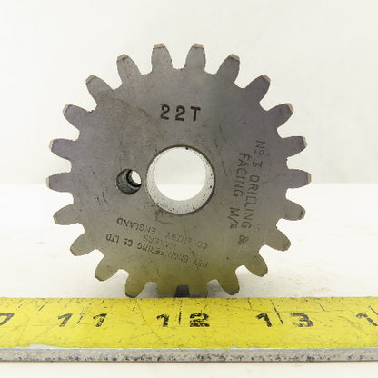 Hey Engineering 22 Tooth Gear Key Slot For No. 3 Drilling And Facing Machine