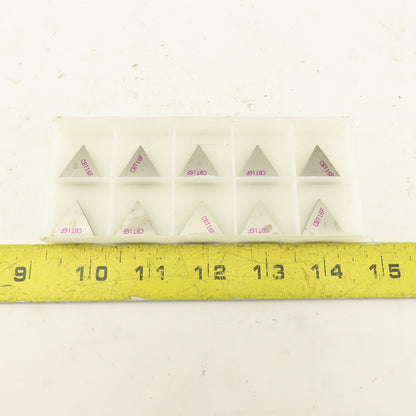 Kennametal CBT16F KWH Chipbreaker 1/2" Indexable Insert Triangle Lot Of 10