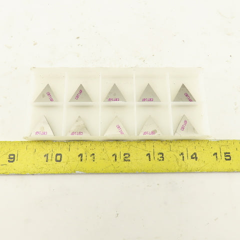 Kennametal CBT16F KWH Chipbreaker 1/2" Indexable Insert Triangle Lot Of 10