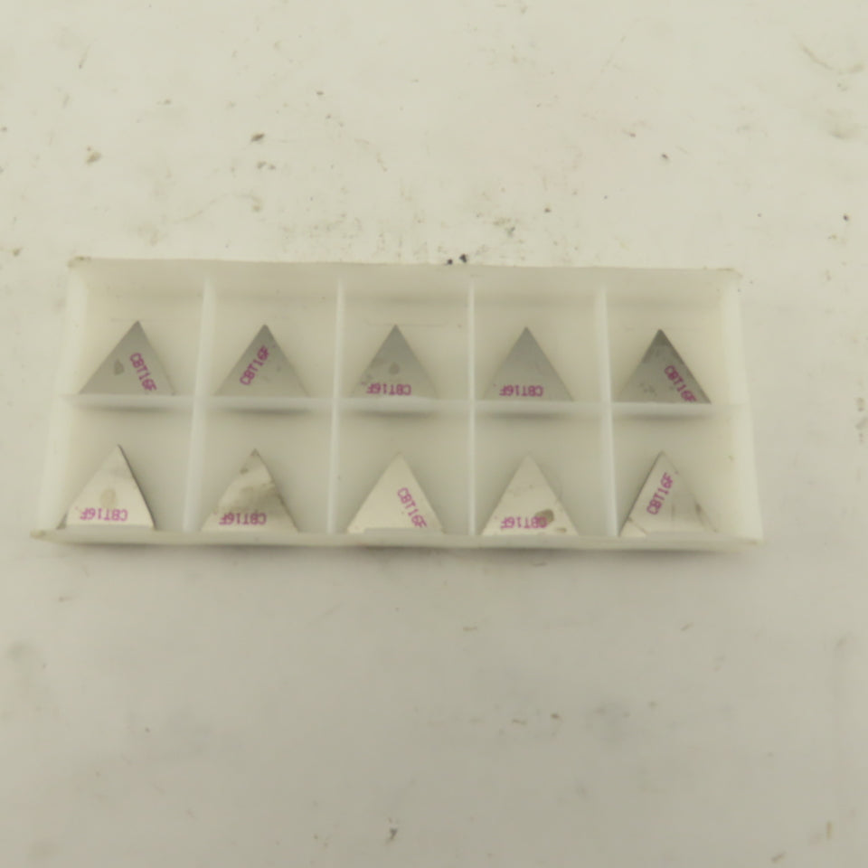 Kennametal CBT16F KWH Chipbreaker 1/2" Indexable Insert Triangle Lot Of 10