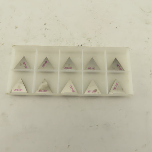 Kennametal CBT16F KWH Chipbreaker 1/2" Indexable Insert Triangle Lot Of 10