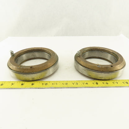 SB 100 100mm ID x 150mm OD Ball Bearing W/ Brass Wear Plate Caps Lot Of 2