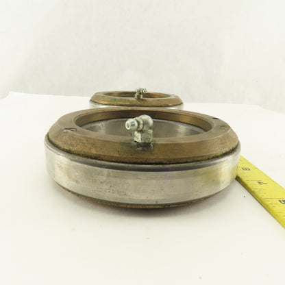 SB 100 100mm ID x 150mm OD Ball Bearing W/ Brass Wear Plate Caps Lot Of 2
