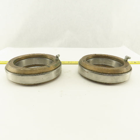 SB 100 100mm ID x 150mm OD Ball Bearing W/ Brass Wear Plate Caps Lot Of 2