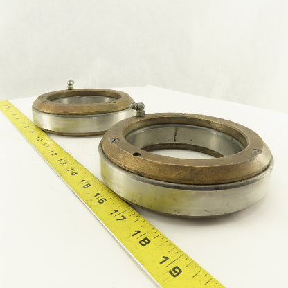 SB 100 100mm ID x 150mm OD Ball Bearing W/ Brass Wear Plate Caps Lot Of 2