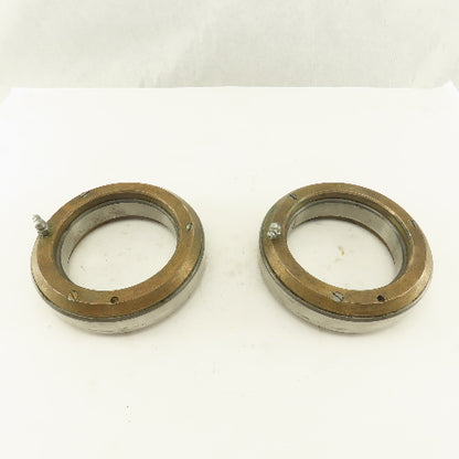 SB 100 100mm ID x 150mm OD Ball Bearing W/ Brass Wear Plate Caps Lot Of 2
