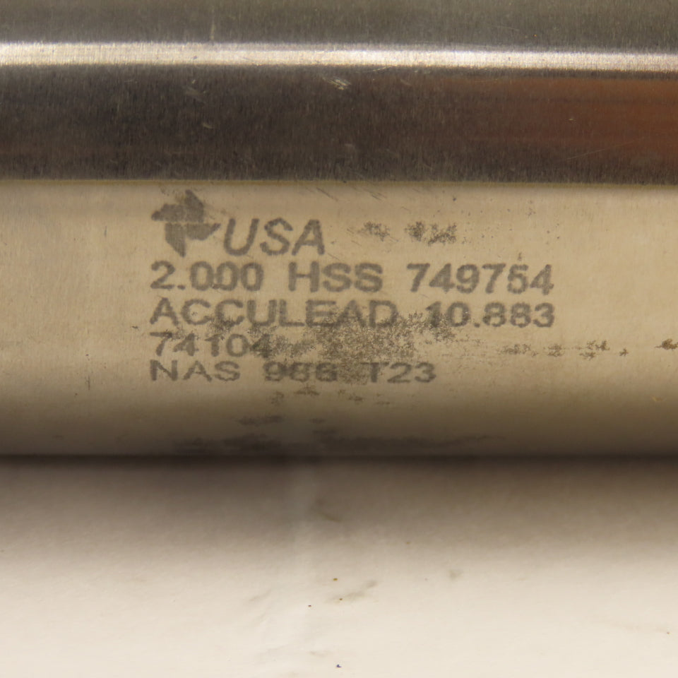 Fast Cut 74104 2" 2 Flute End Mill Positiv-Lok Shank Acculead 10.883 TiN Coated