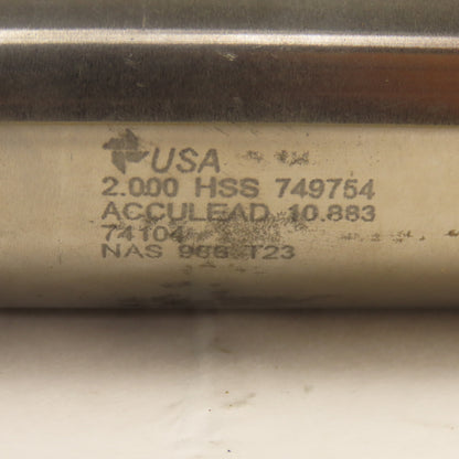 Fast Cut 74104 2" 2 Flute End Mill Positiv-Lok Shank Acculead 10.883 TiN Coated