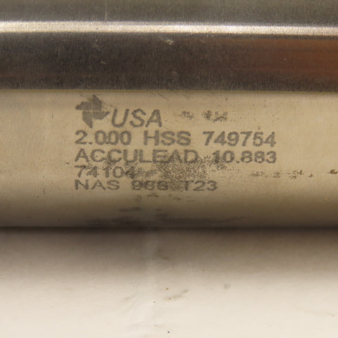 Fast Cut 74104 2" 2 Flute End Mill Positiv-Lok Shank Acculead 10.883 TiN Coated