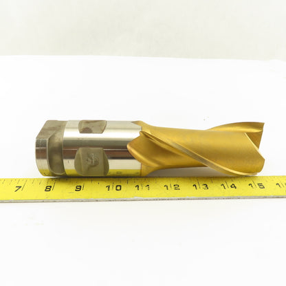Fast Cut 74104 2" 2 Flute End Mill Positiv-Lok Shank Acculead 10.883 TiN Coated